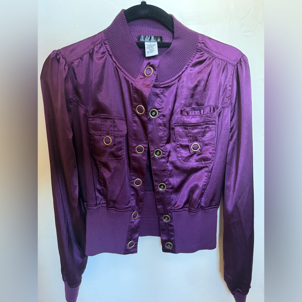 Vintage Satin Purple Women's Jacket